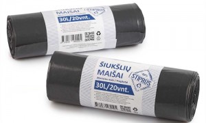 Maišai šiukšlėms. Stori, stiprūs, ritinėliuose.