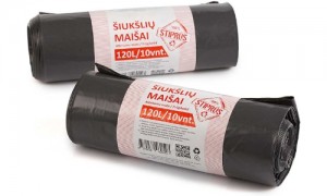 Maišai šiukšlėms. Stori, stiprūs, ritinėliuose.