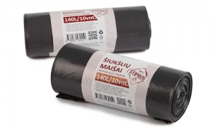 Maišai šiukšlėms. Stori, stiprūs, ritinėliuose.